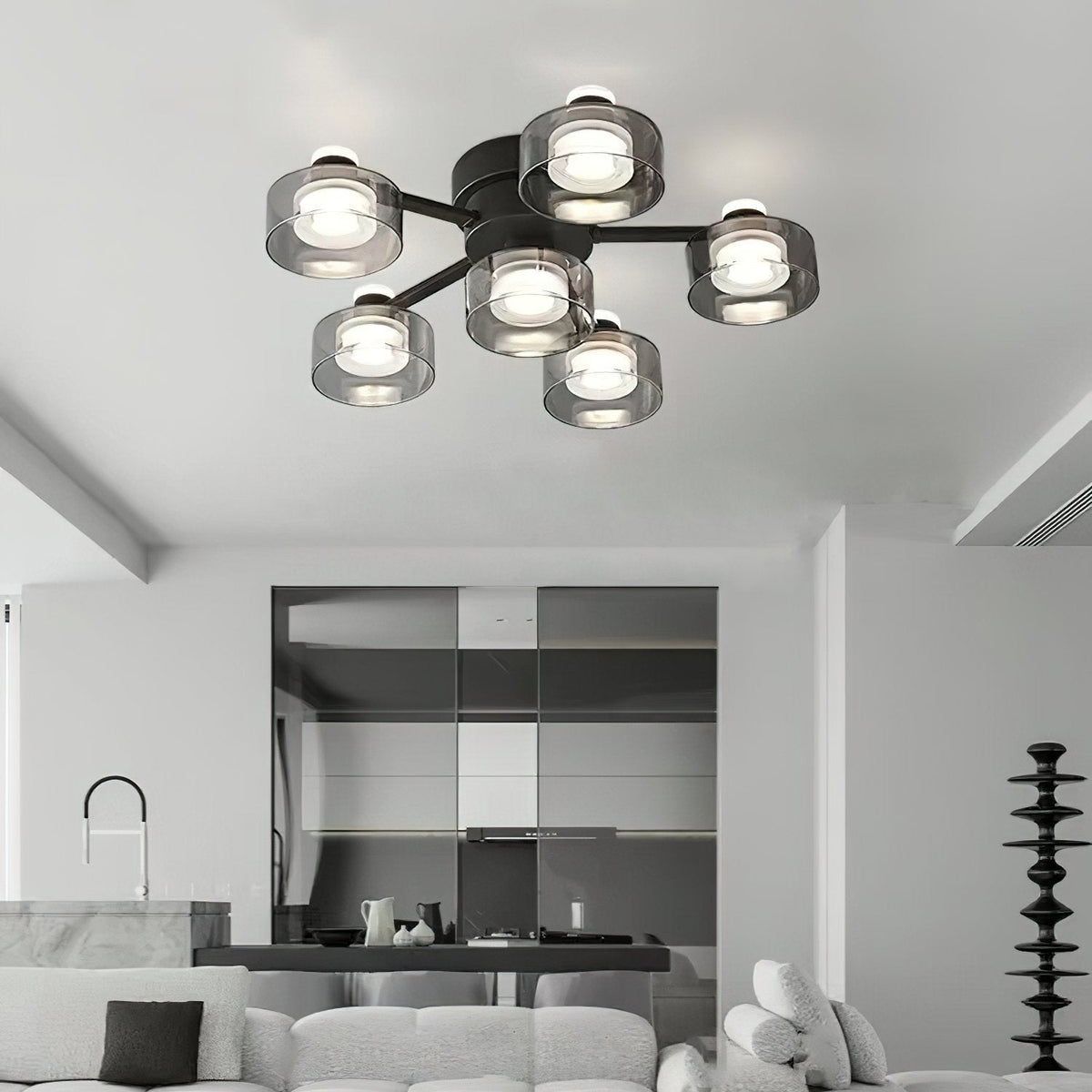 Simple Round Copper Ceiling Lamp