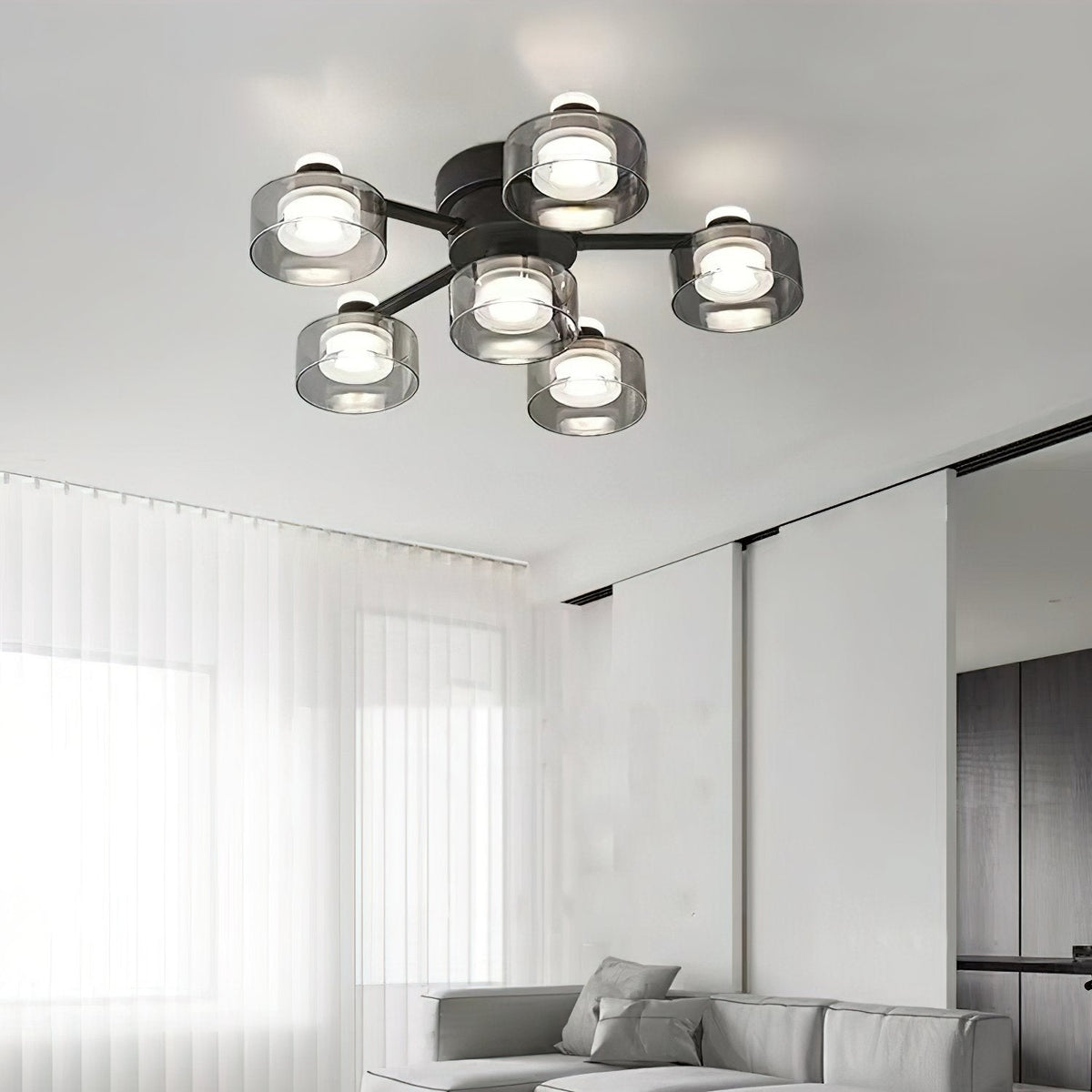 Simple Round Copper Ceiling Lamp