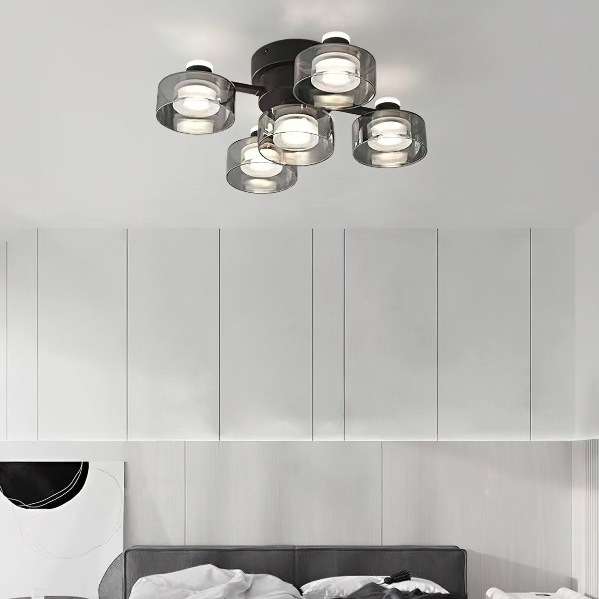 Simple Round Copper Ceiling Lamp