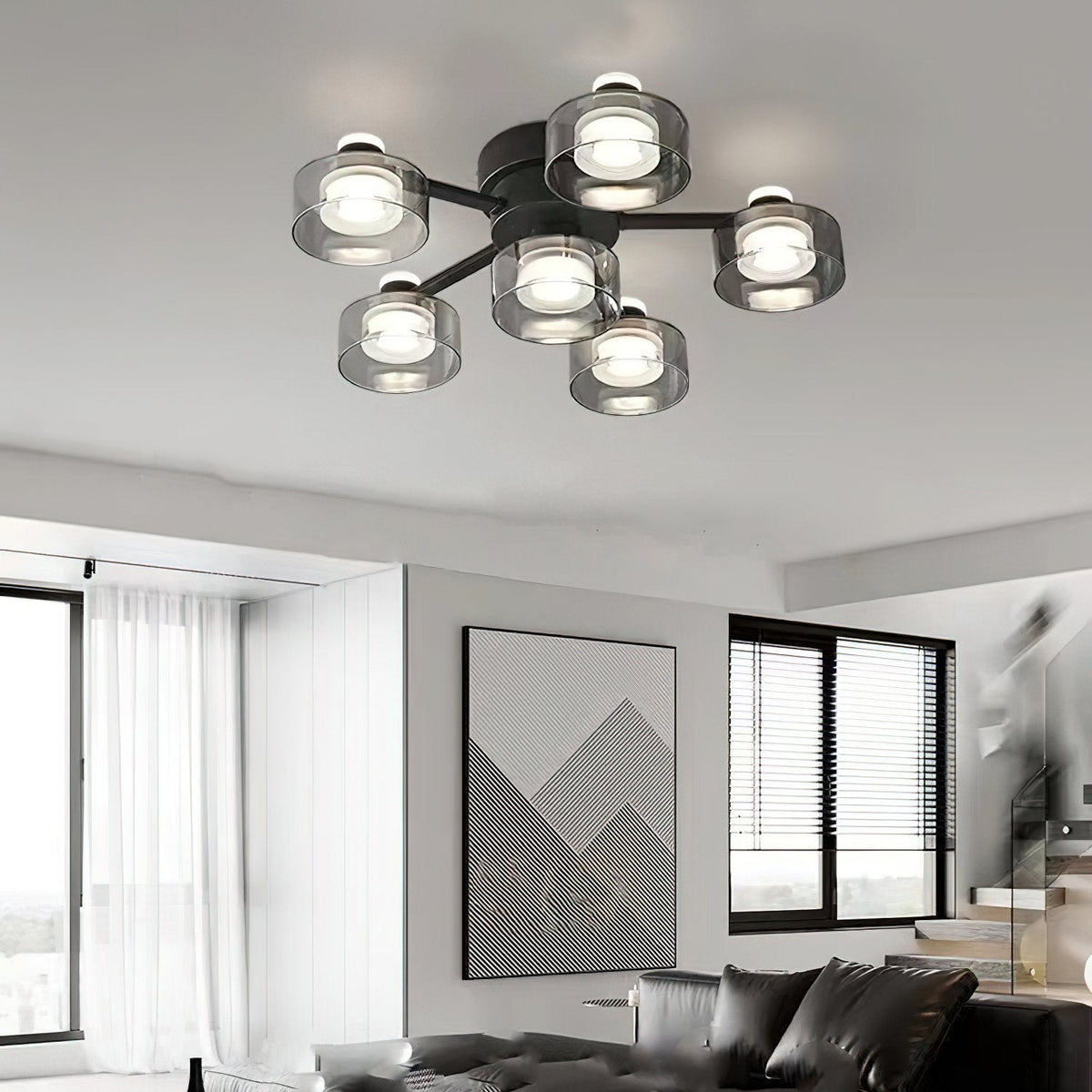Simple Round Copper Ceiling Lamp