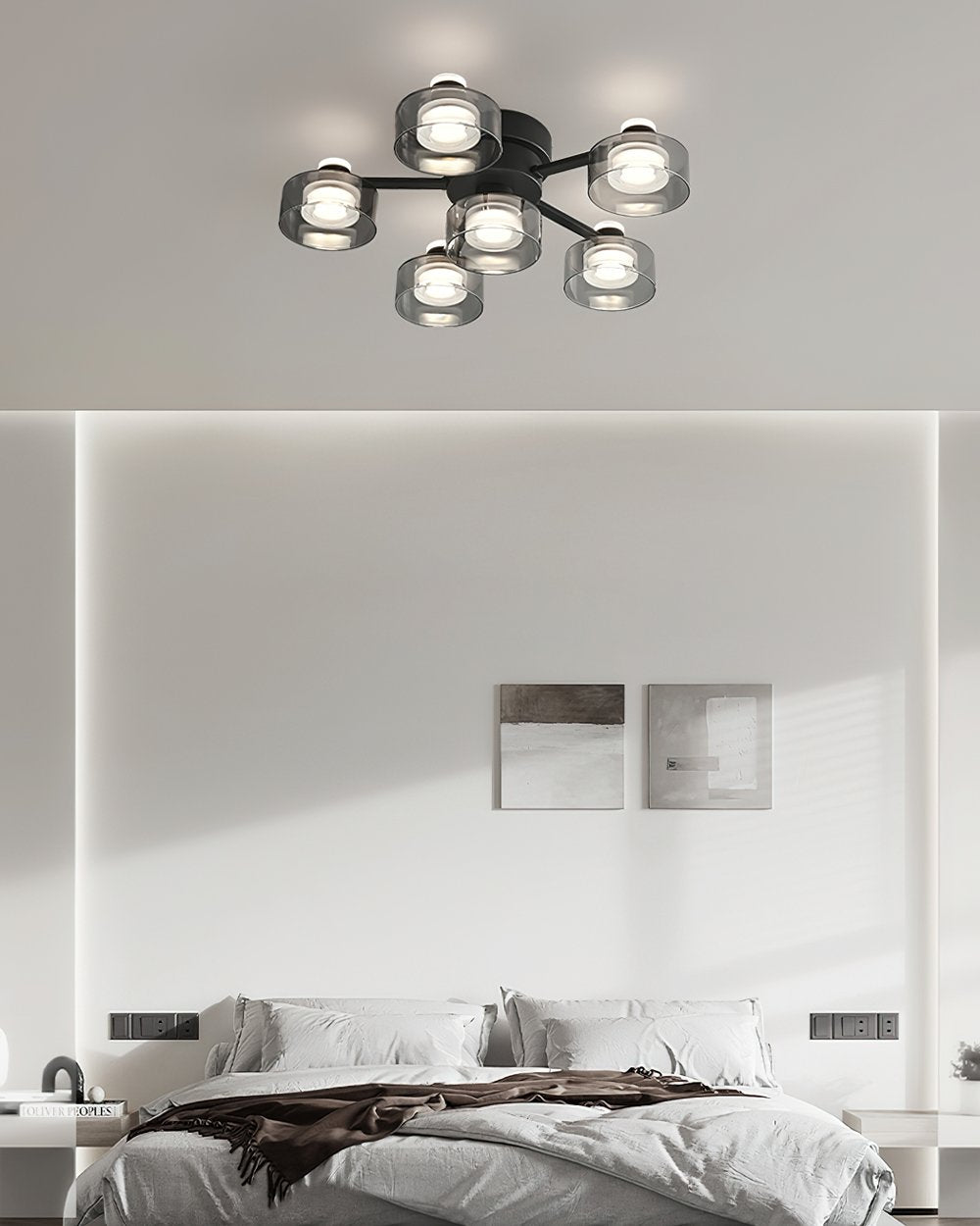 Simple Round Copper Ceiling Lamp