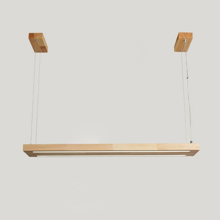 Simple Solid Wood LED Pendant Light
