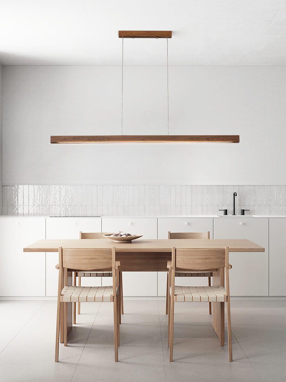 Simple Walnut Led Pendant Light