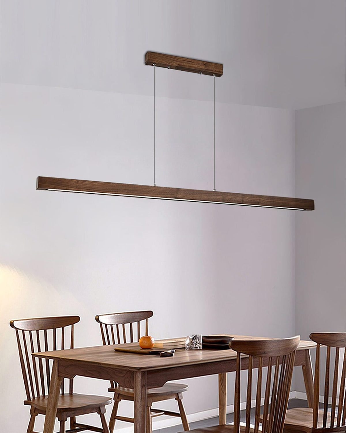 Simple Walnut Led Pendant Light