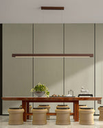 Simple Walnut Led Pendant Light