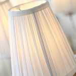 Simplicity Chrome Chandelier – Modern Candelabra Ceiling Light with Pleated Shades