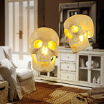 Skull Pendant Light – Beige Resin & Metal Designer Hanging Lamp