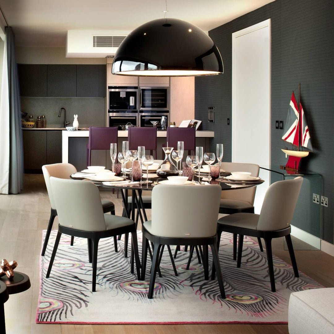 Hemisfera Plaster Pendant Light — Designer Hemisphere Suspension Lamp
