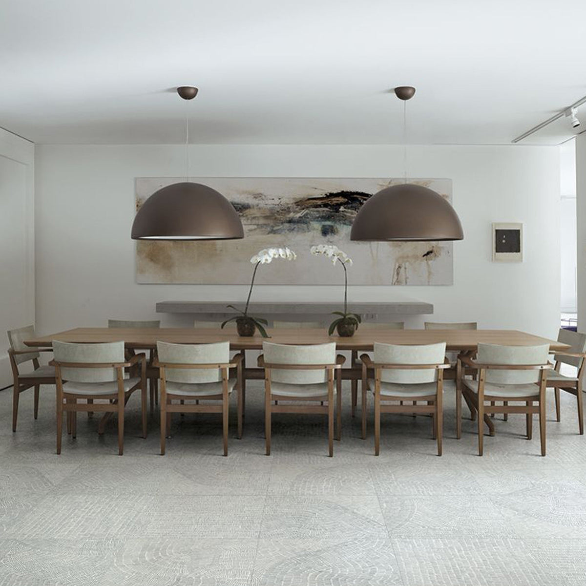 Hemisfera Plaster Pendant Light — Designer Hemisphere Suspension Lamp