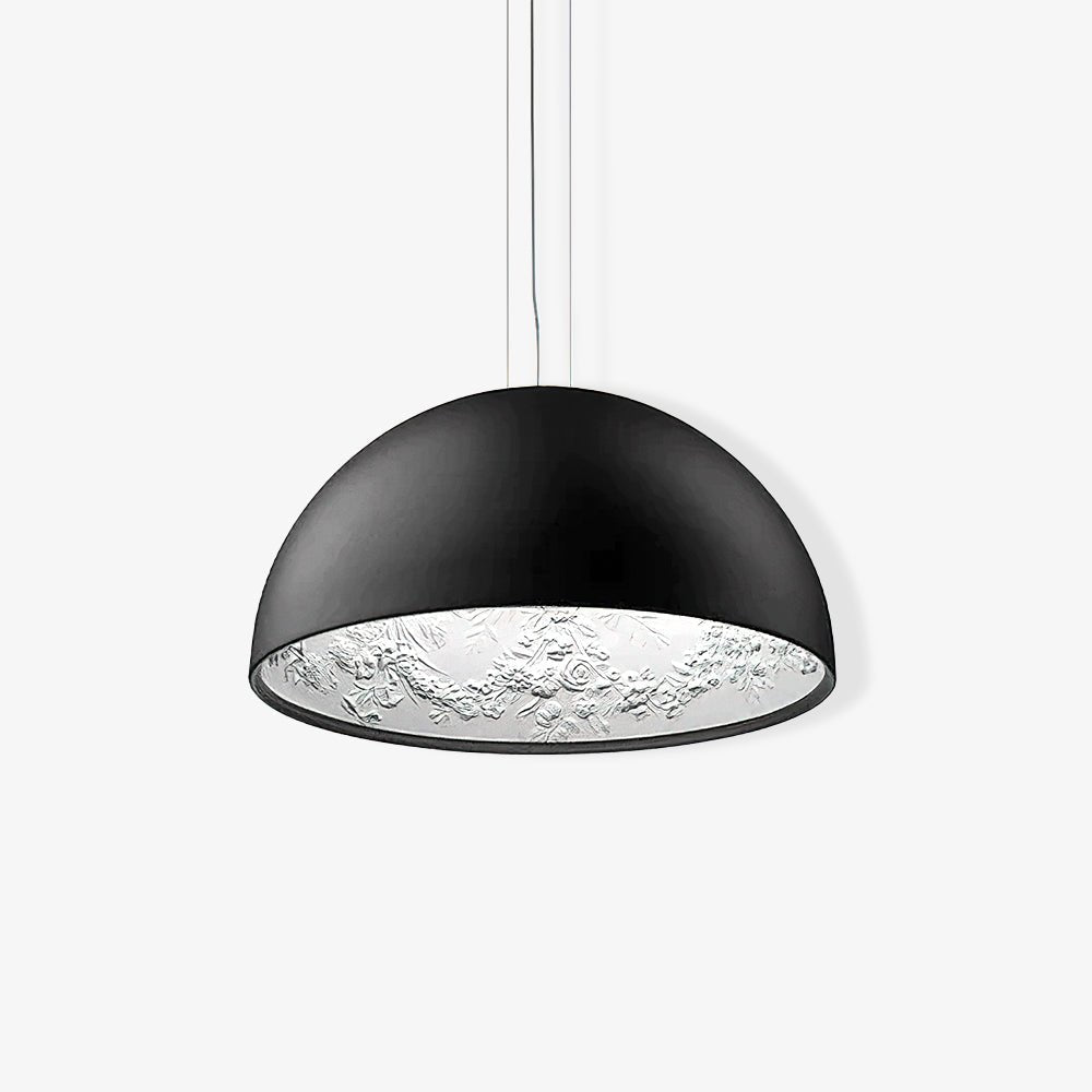 Hemisfera Plaster Pendant Light — Designer Hemisphere Suspension Lamp