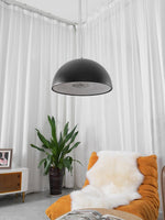 Hemisfera Plaster Pendant Light — Designer Hemisphere Suspension Lamp
