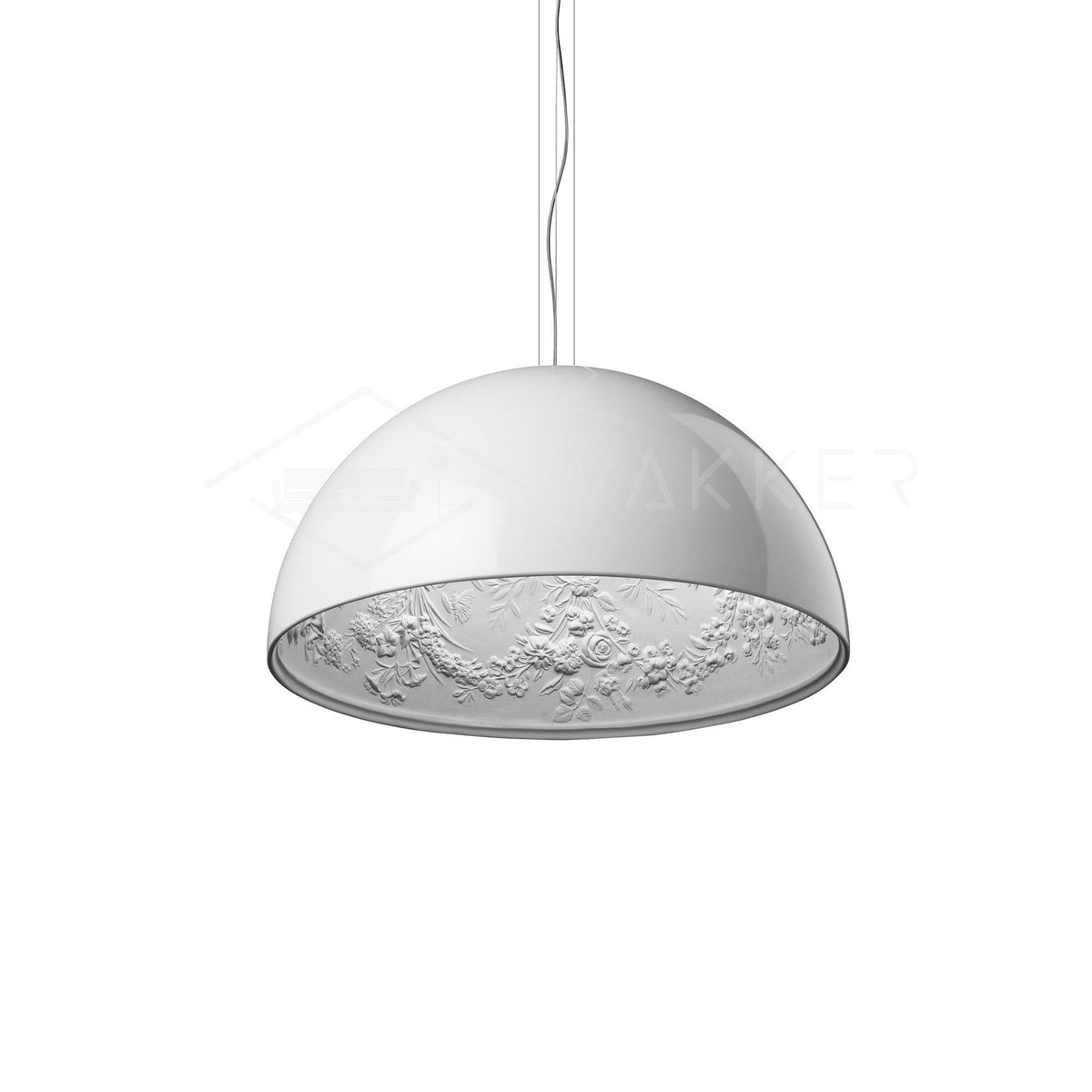 Hemisfera Plaster Pendant Light — Designer Hemisphere Suspension Lamp