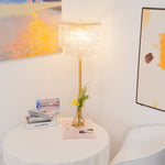 Skylar Brass and Glass Floor Lamp for Living Room and Bedroom