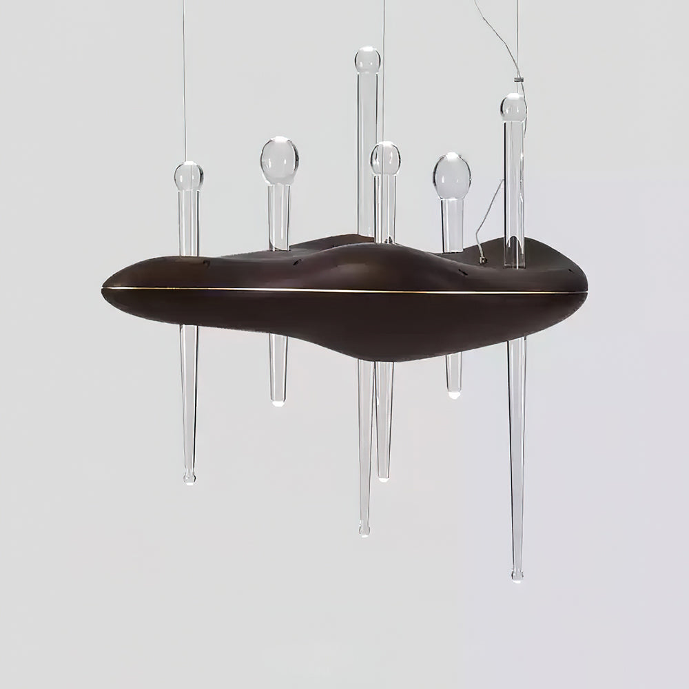 Skyward Thorn Modern Wood LED Chandelier for Dining Room and Living Space