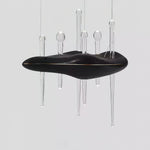 Skyward Thorn Modern Wood LED Chandelier for Dining Room and Living Space