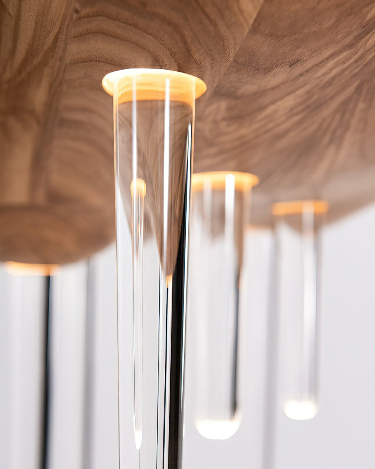 Skyward Thorn Modern Wood LED Chandelier for Dining Room and Living Space