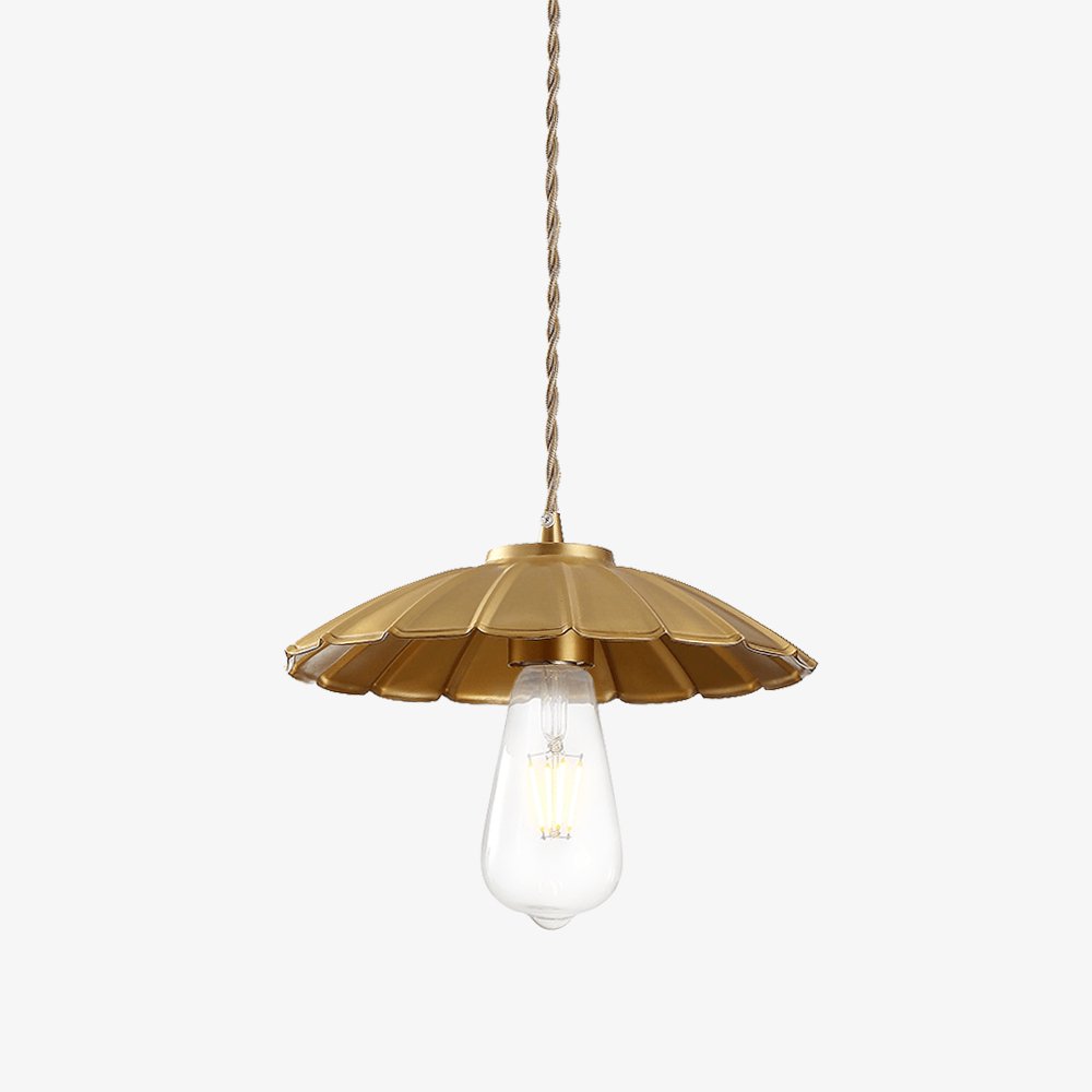 Lumina Brass Flat Pendant Light – Modern Minimalist Ceiling Lamp for Dining & Kitchen