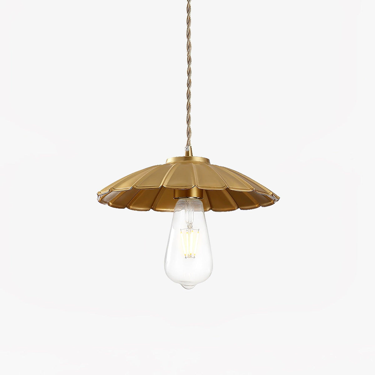Lumina Brass Flat Pendant Light – Modern Minimalist Ceiling Lamp for Dining & Kitchen