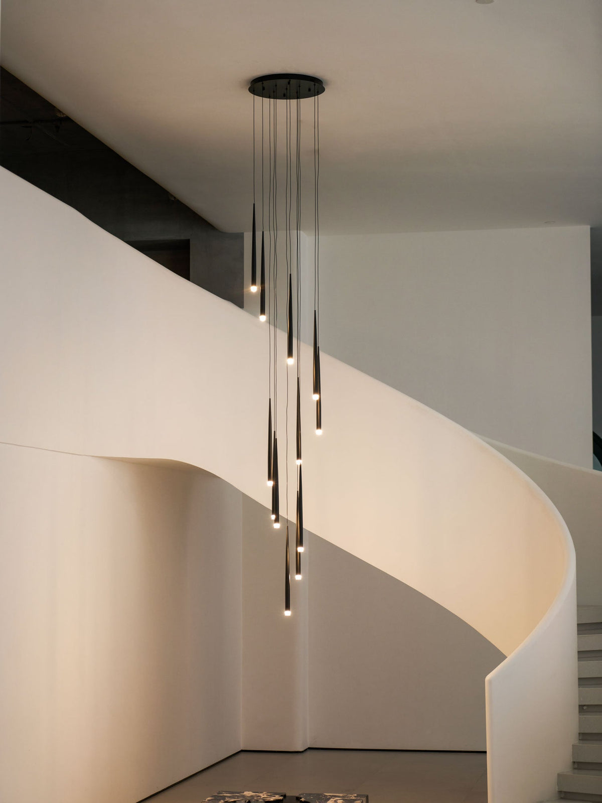 diy-slender-cone-chandelier