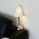 Slim Waist Table Lamp – Modern Chrome & Pleated Shade