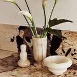 Small Jade Vase Table Lamp in Natural Stone for Ambient Lighting
