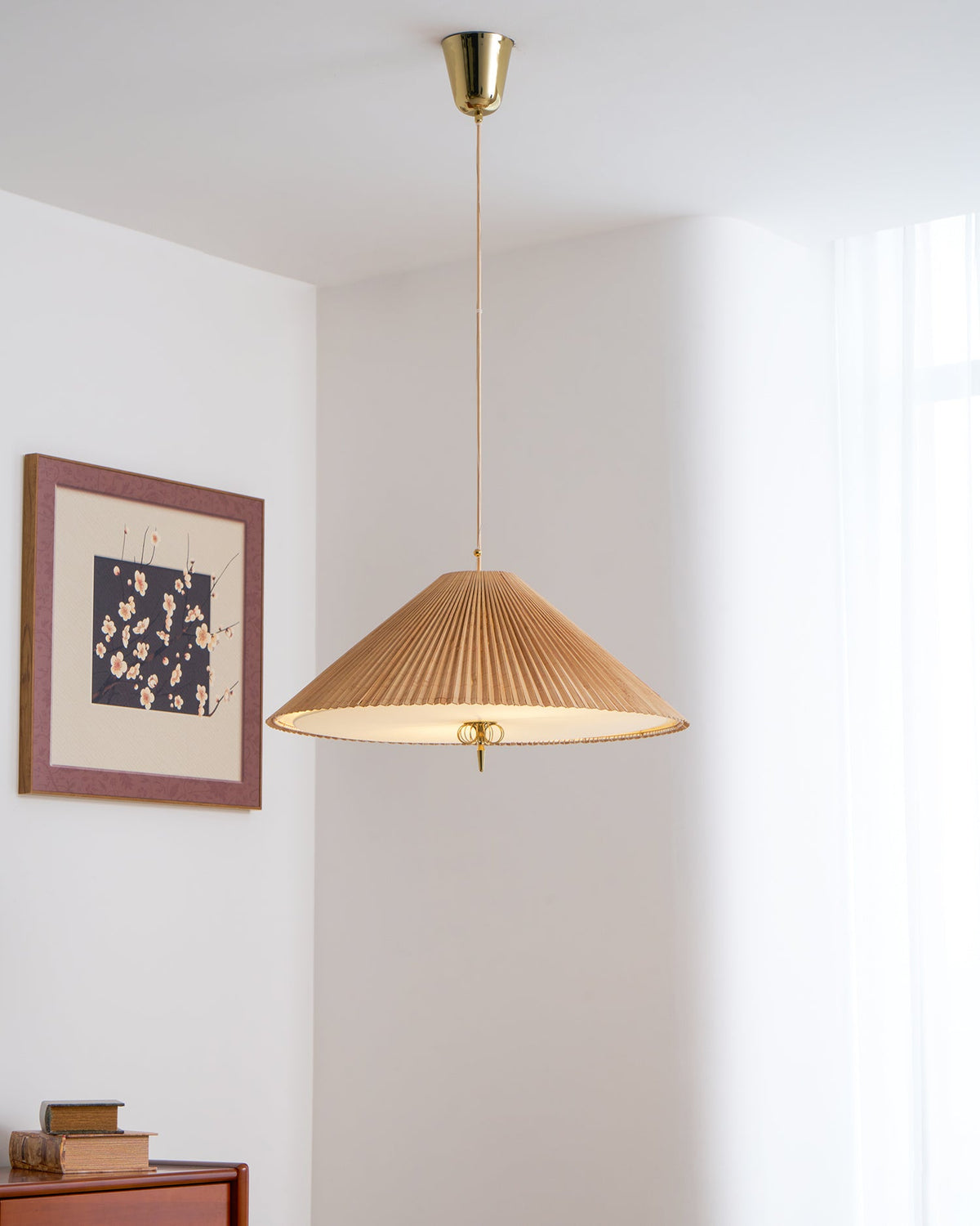 Tynellia Pendant Light – Natural Bamboo & Brass Nordic Pendant Lamp