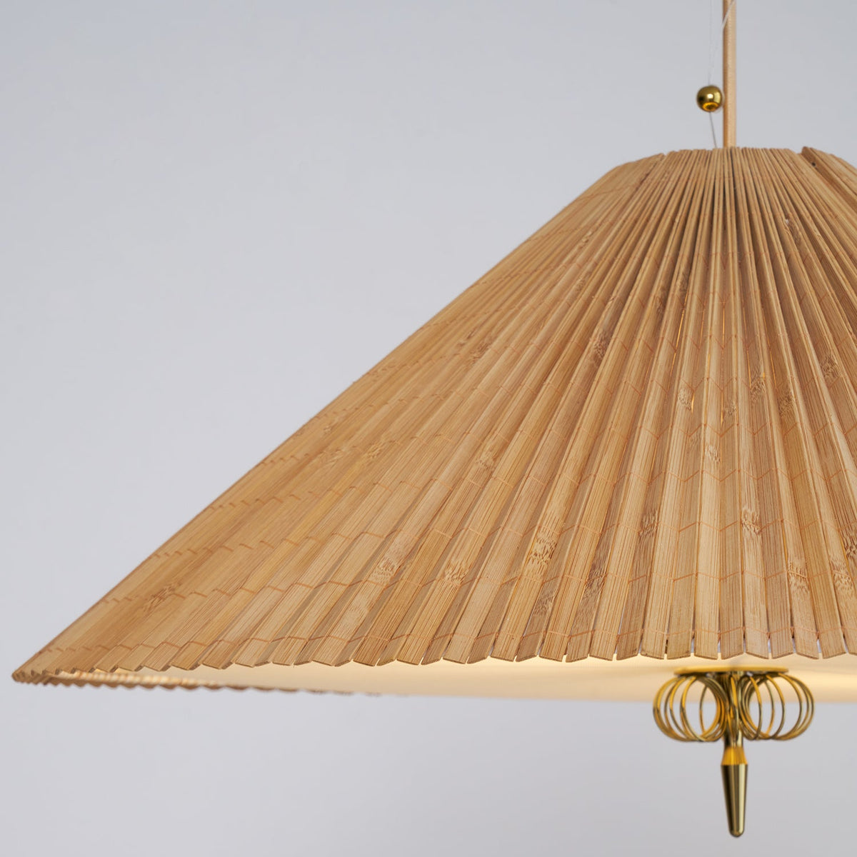 Tynellia Pendant Light – Natural Bamboo & Brass Nordic Pendant Lamp