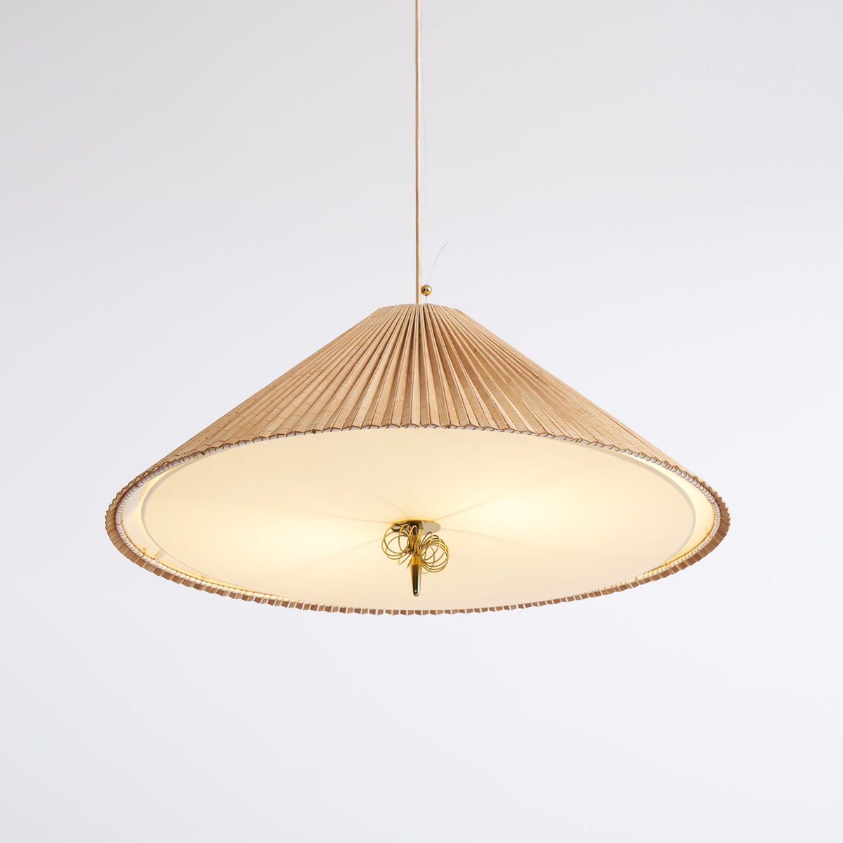 Tynellia Pendant Light – Natural Bamboo & Brass Nordic Pendant Lamp
