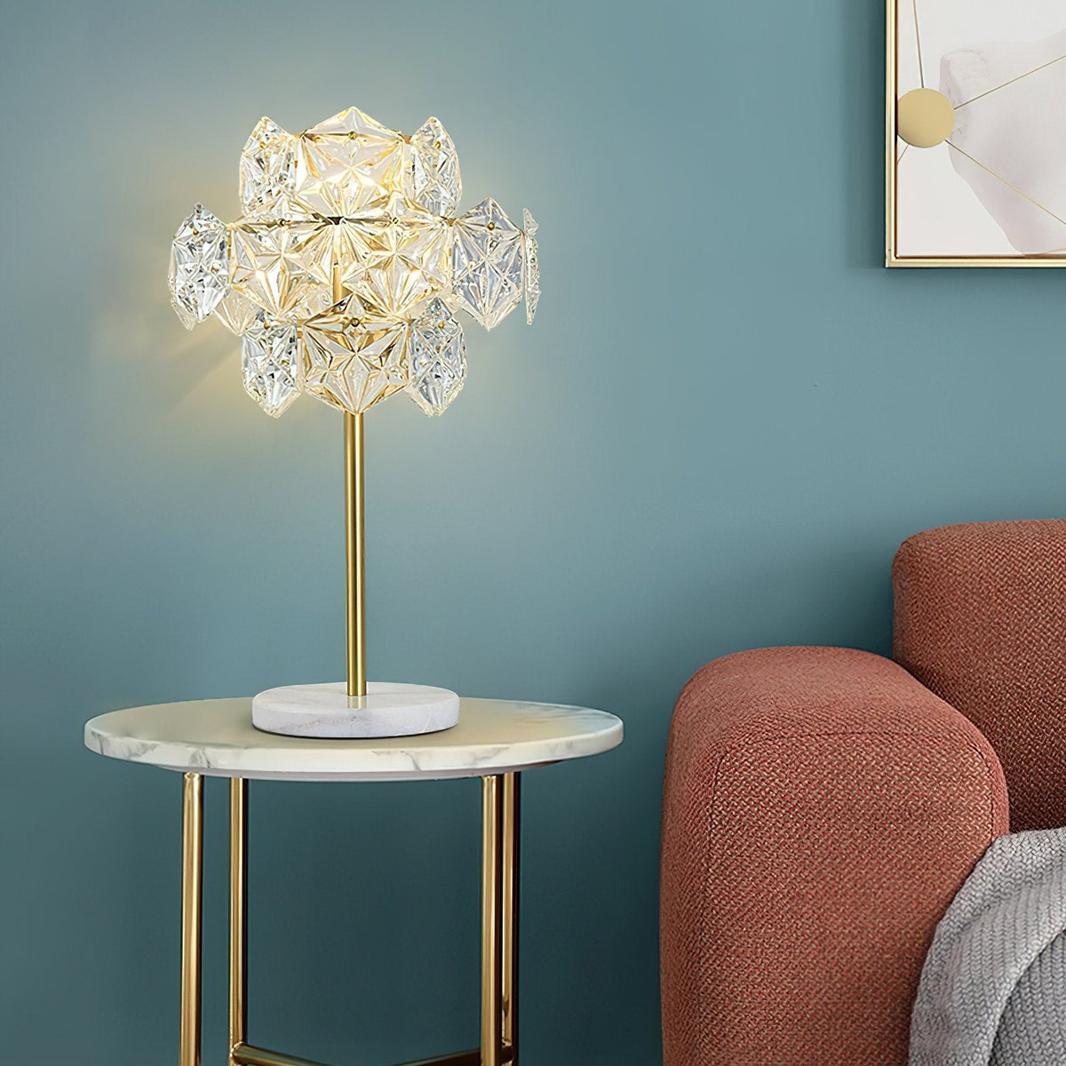 Schneeflocke Kristall Tischlampe