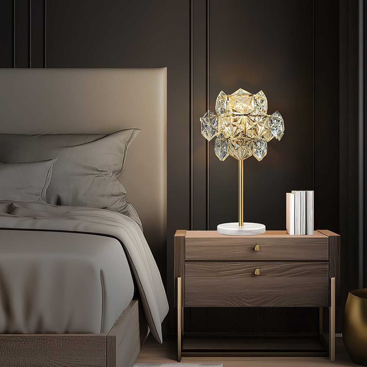 Schneeflocke Kristall Tischlampe