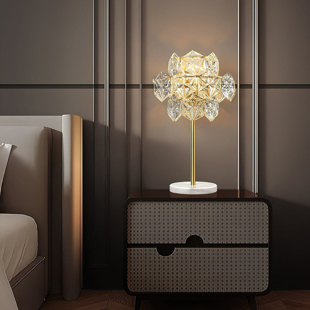 Schneeflocke Kristall Tischlampe