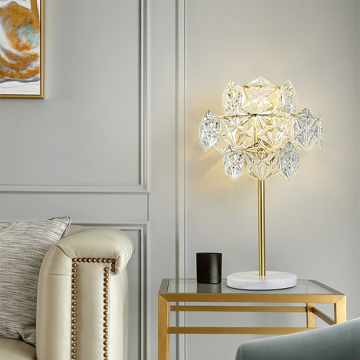 Schneeflocke Kristall Tischlampe