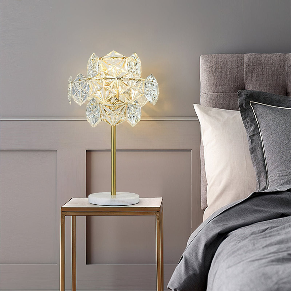 Schneeflocke Kristall Tischlampe