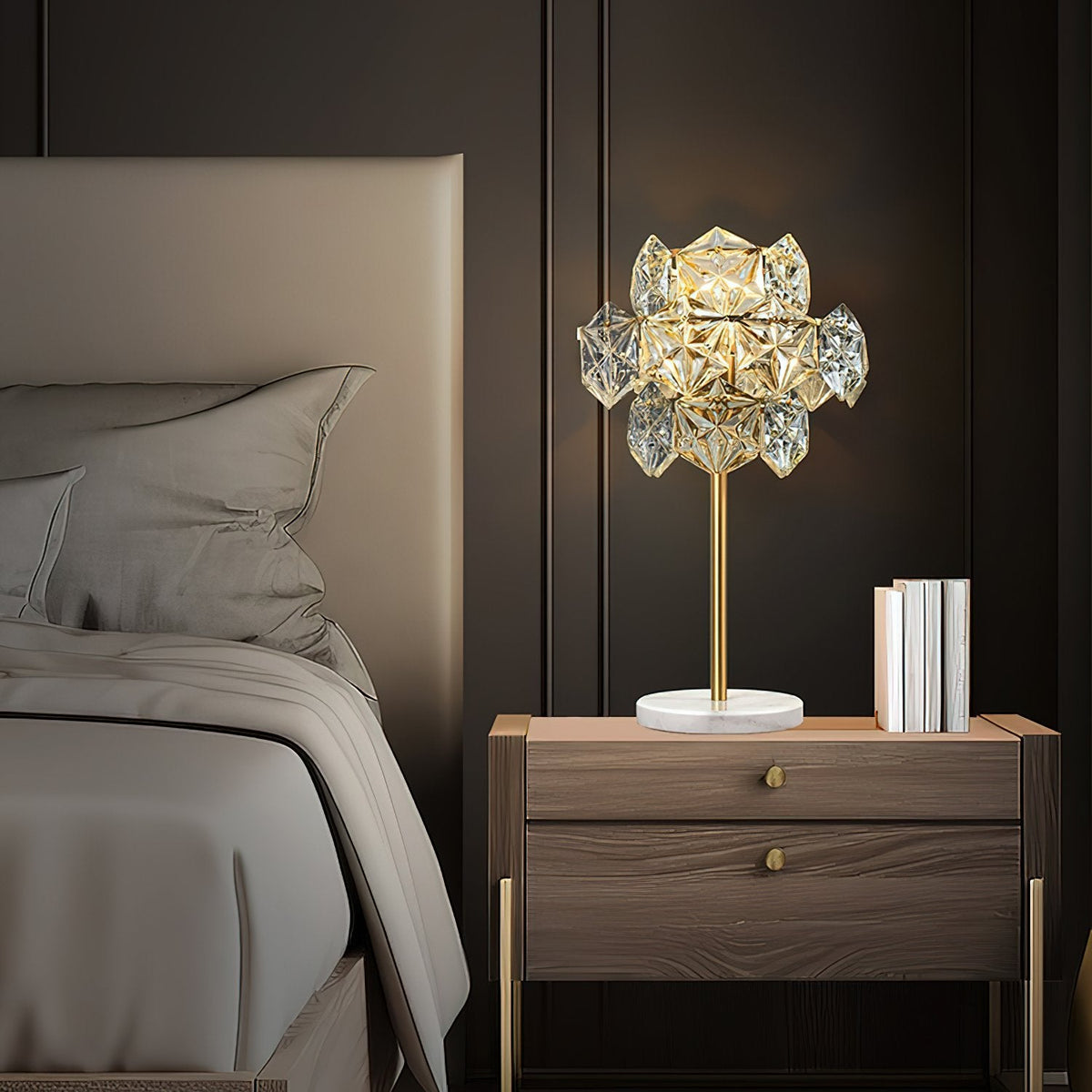 Schneeflocke Kristall Tischlampe