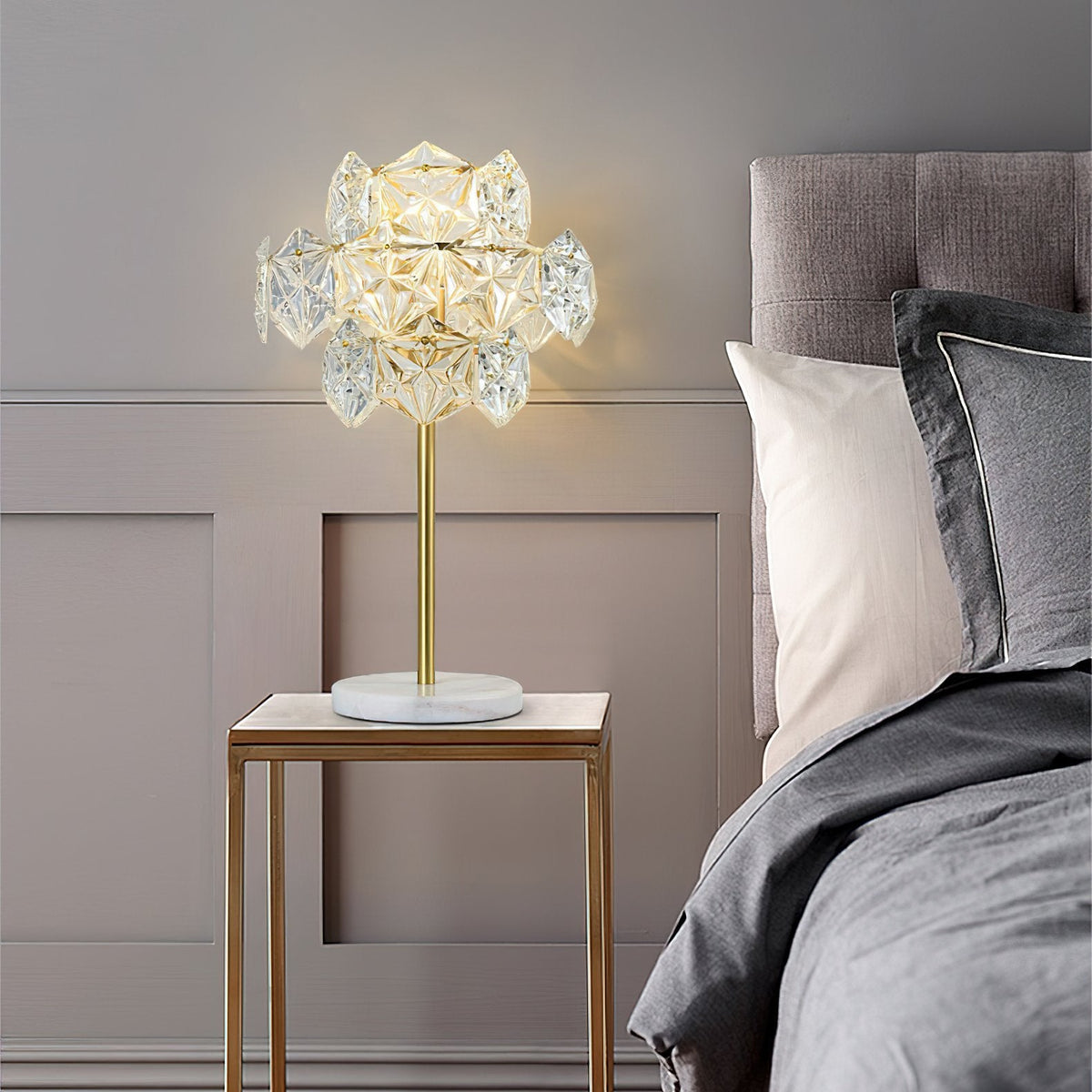 Schneeflocke Kristall Tischlampe