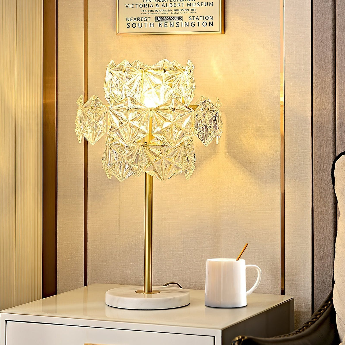Schneeflocke Kristall Tischlampe