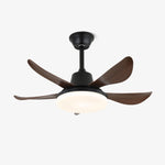 Lucas Ceiling Fan Light with LED Illumination and Walnut Blades
