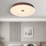 Solace Woodgrain LED Flush Mount Ceiling Light for Modern Interiors