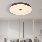 Solace Woodgrain LED Flush Mount Ceiling Light for Modern Interiors