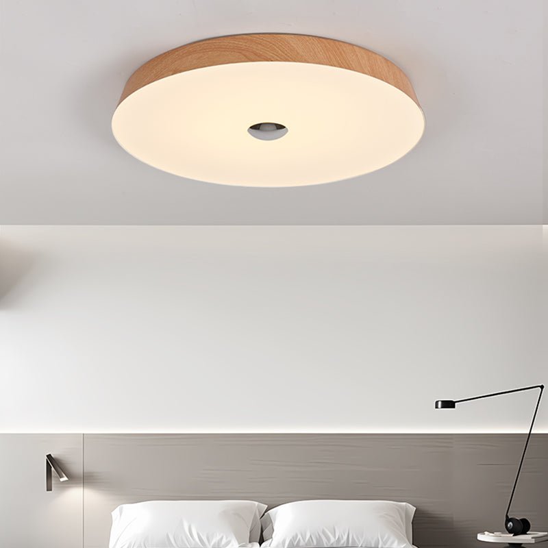 Solace Woodgrain LED Flush Mount Ceiling Light for Modern Interiors