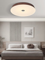Solace Woodgrain LED Flush Mount Ceiling Light for Modern Interiors