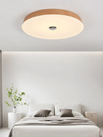 Solace Woodgrain LED Flush Mount Ceiling Light for Modern Interiors