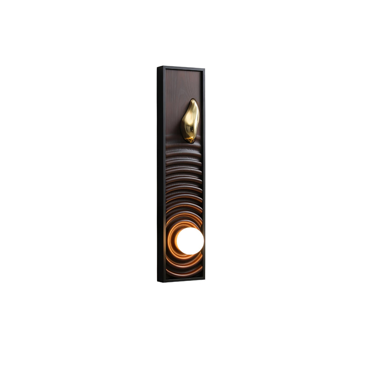 Solano Ripple Wall Sconce – Modern Wood & Brass LED Wall Light