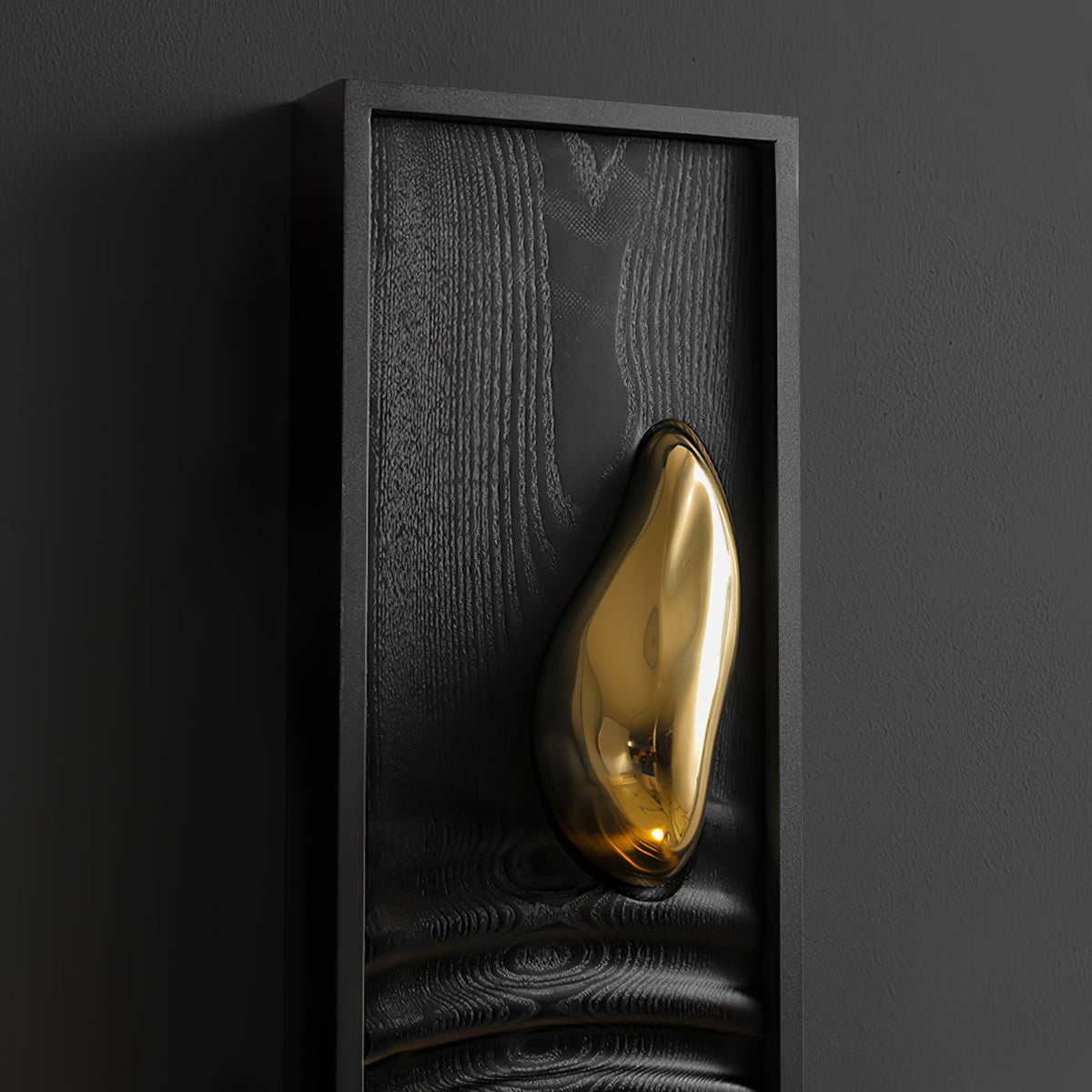 Solano Ripple Wall Sconce – Modern Wood & Brass LED Wall Light