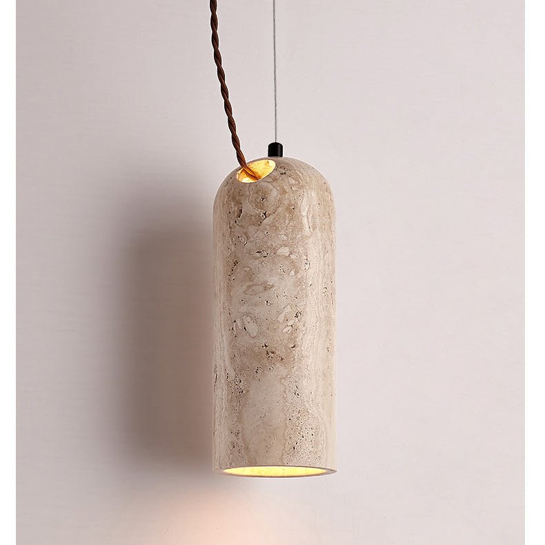 Solano Travertine Pendant Light – Natural Stone Hanging Lamp for Dining & Living Spaces