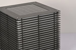 Solar Grid Outdoor Lantern – Modern Architectural LED Post Light