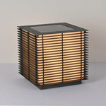 Solar Grid Outdoor Lantern – Modern Architectural LED Post Light