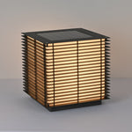 Solar Grid Outdoor Lantern – Modern Architectural LED Post Light