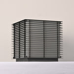 Grid Post Outdoor Light — Weatherproof Matte Black LED Post Lamp