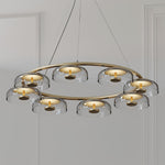 Solara LED Chandelier in Brass and Glass for Modern Interiors